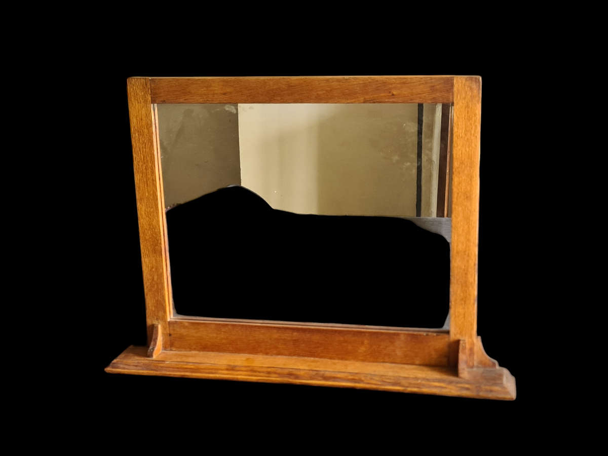 Vintage Oak Wall Mirror