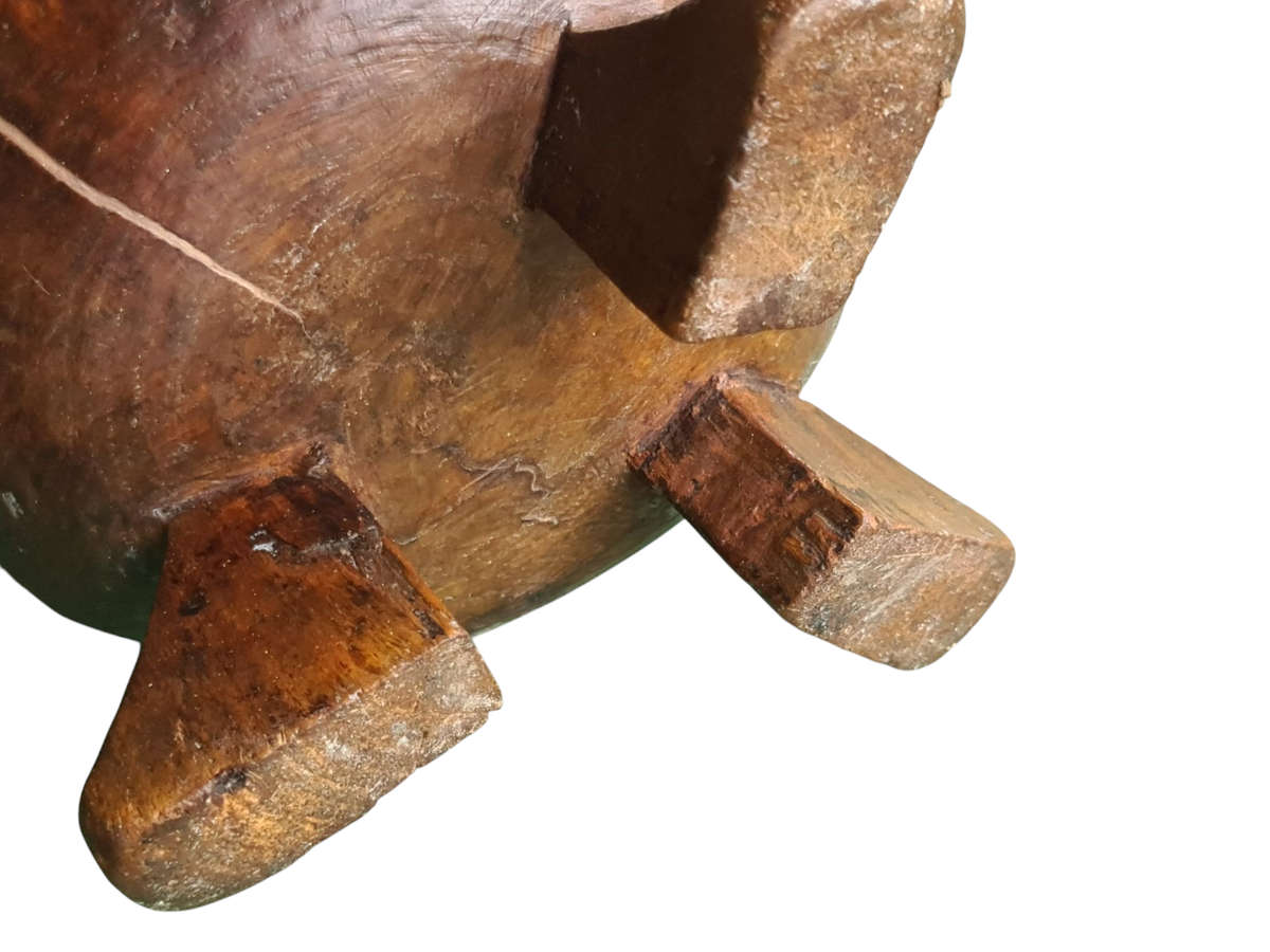 African: Vintage Wooden Stock pot