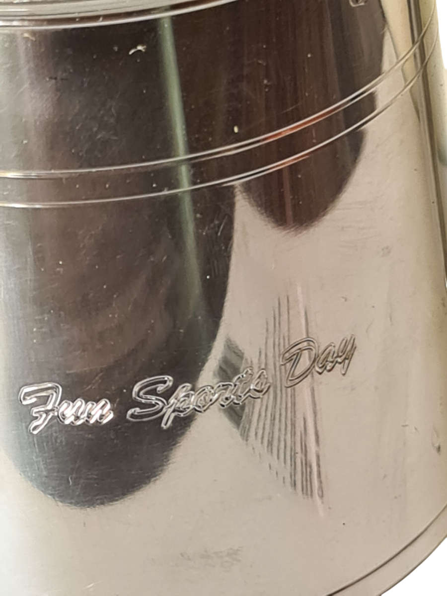 Antique Pewter Sports Day tanker