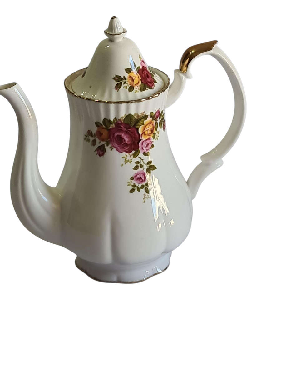 Fine Bone China "Cottage Rose" Made in Taiwan Coffee Pot