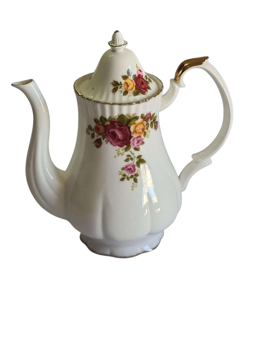 Fine Bone China "Cottage Rose" Made in Taiwan Coffee Pot