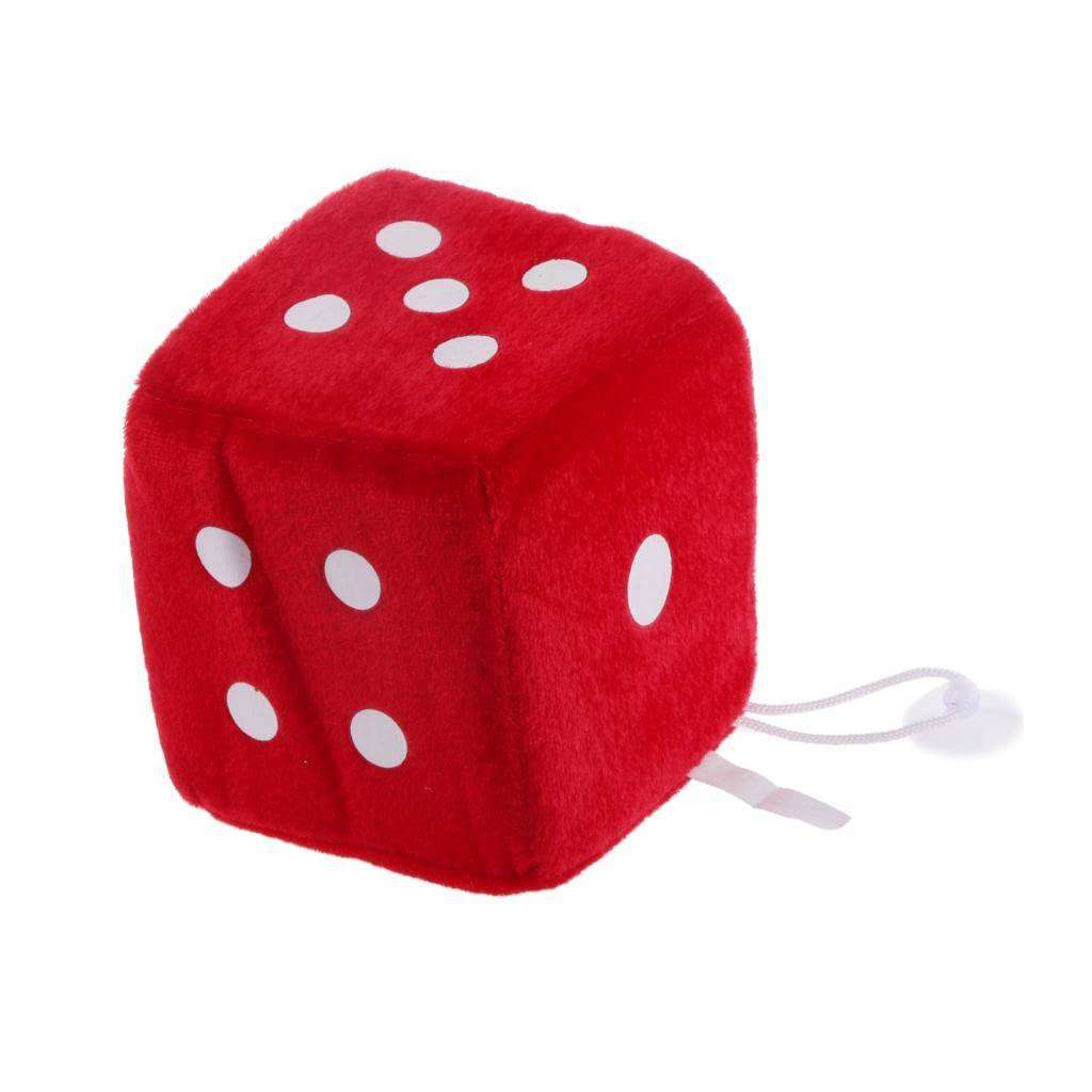 Dice plush toy - red (8cm)