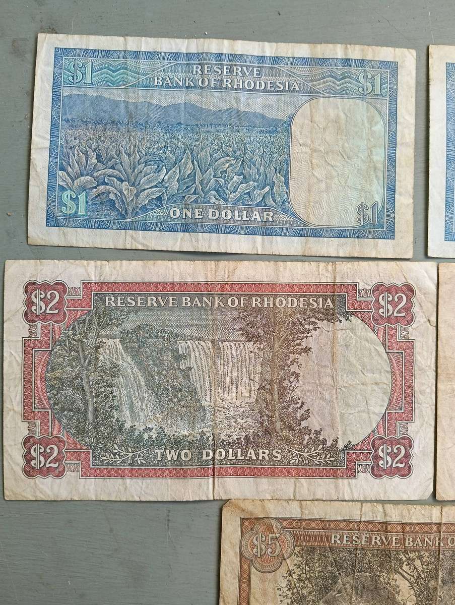 Rhodesian bank notes collection