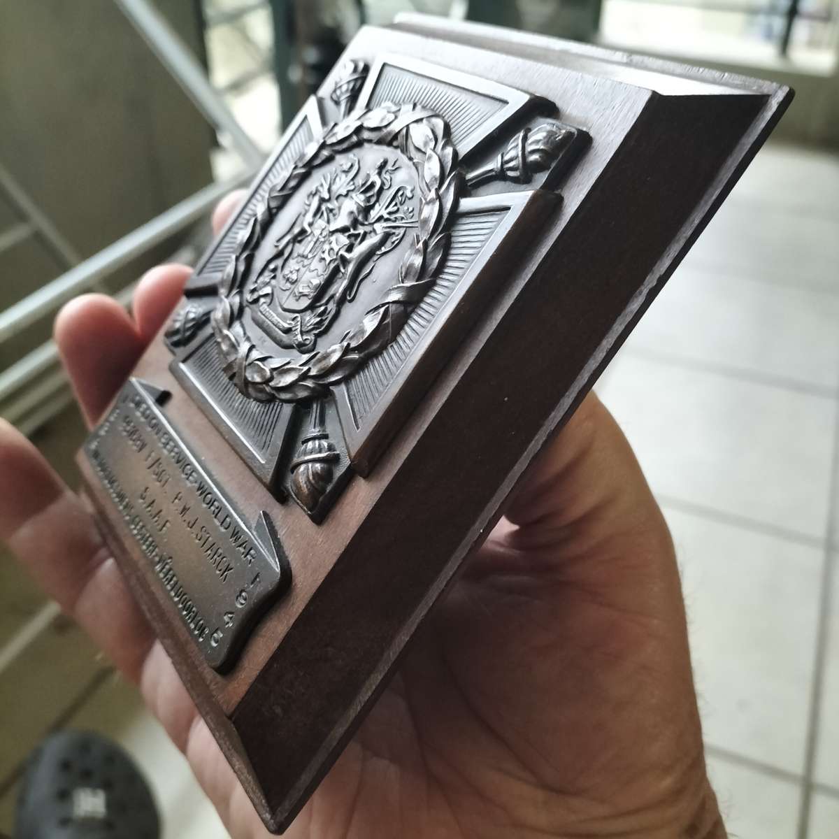 WW2, S. A. AIR FORCE, DEATH PLAQUE.