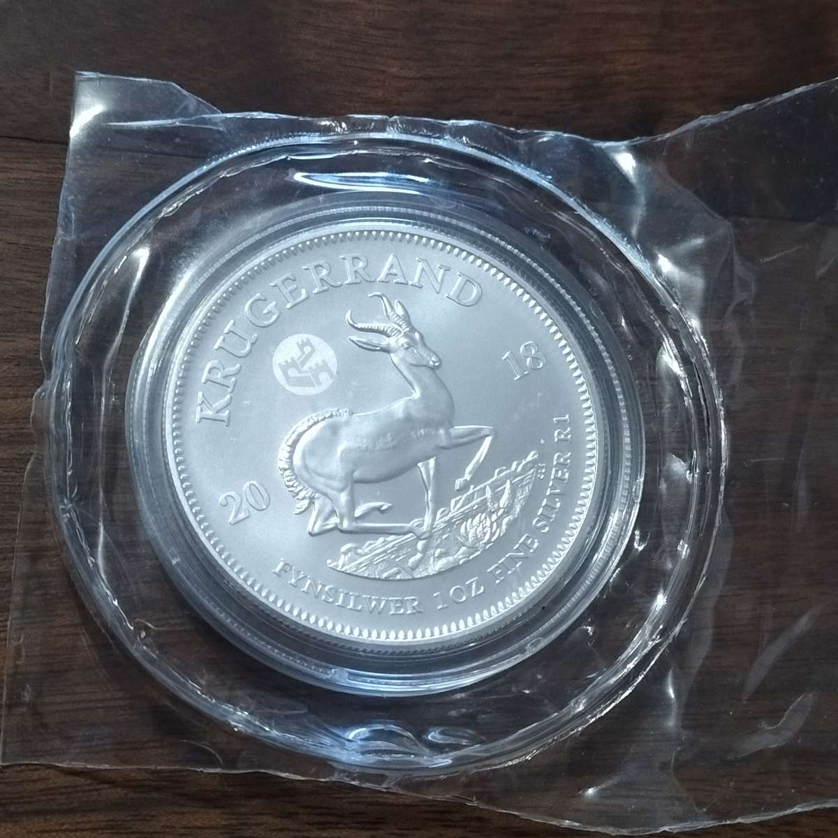 RARE 2018 SILVER KRUGER COIN. WITH "GREAT WALL OF CHINA" MARK.
