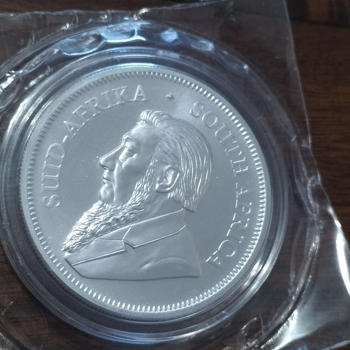 RARE 2018 SILVER KRUGER COIN. WITH "GREAT WALL OF CHINA" MARK.