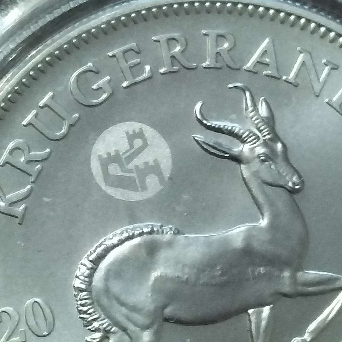 RARE 2018 SILVER KRUGER COIN. WITH "GREAT WALL OF CHINA" MARK.