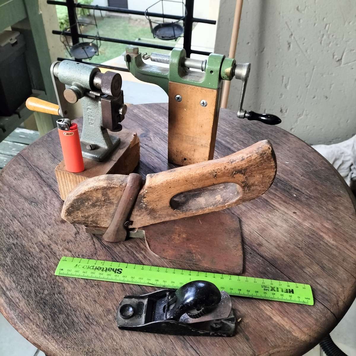FOUR VINTAGE HAND TOOLS.