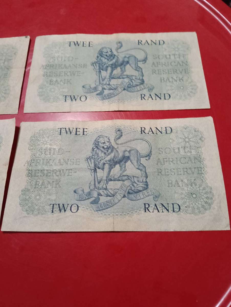 RARE SET FOUR R2 BANK NOTES.