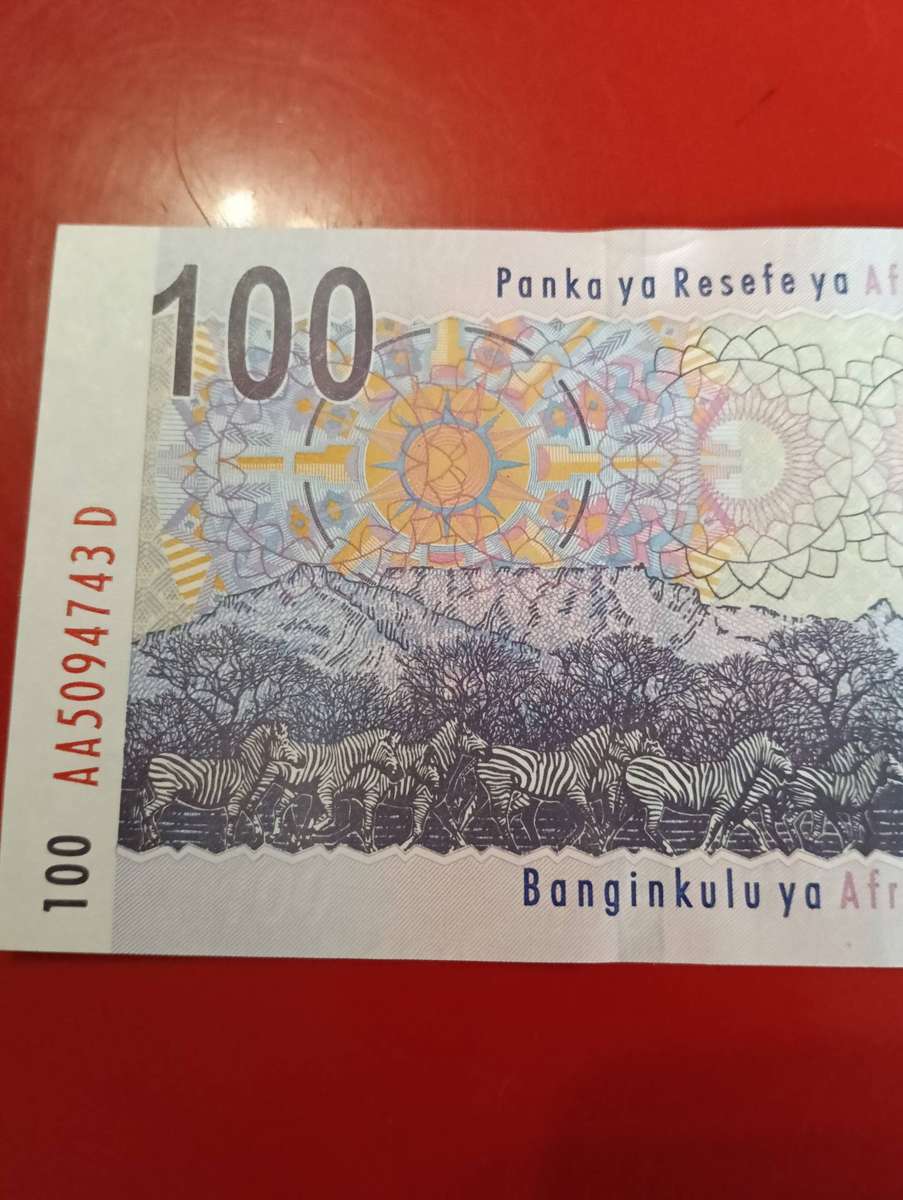 S A "GILL MARCUS" R50 AND "AA" R100 BANKNOTE.