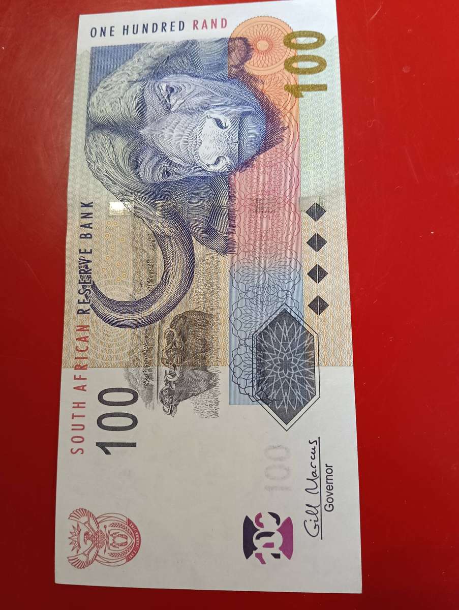 S A "GILL MARCUS" R50 AND "AA" R100 BANKNOTE.