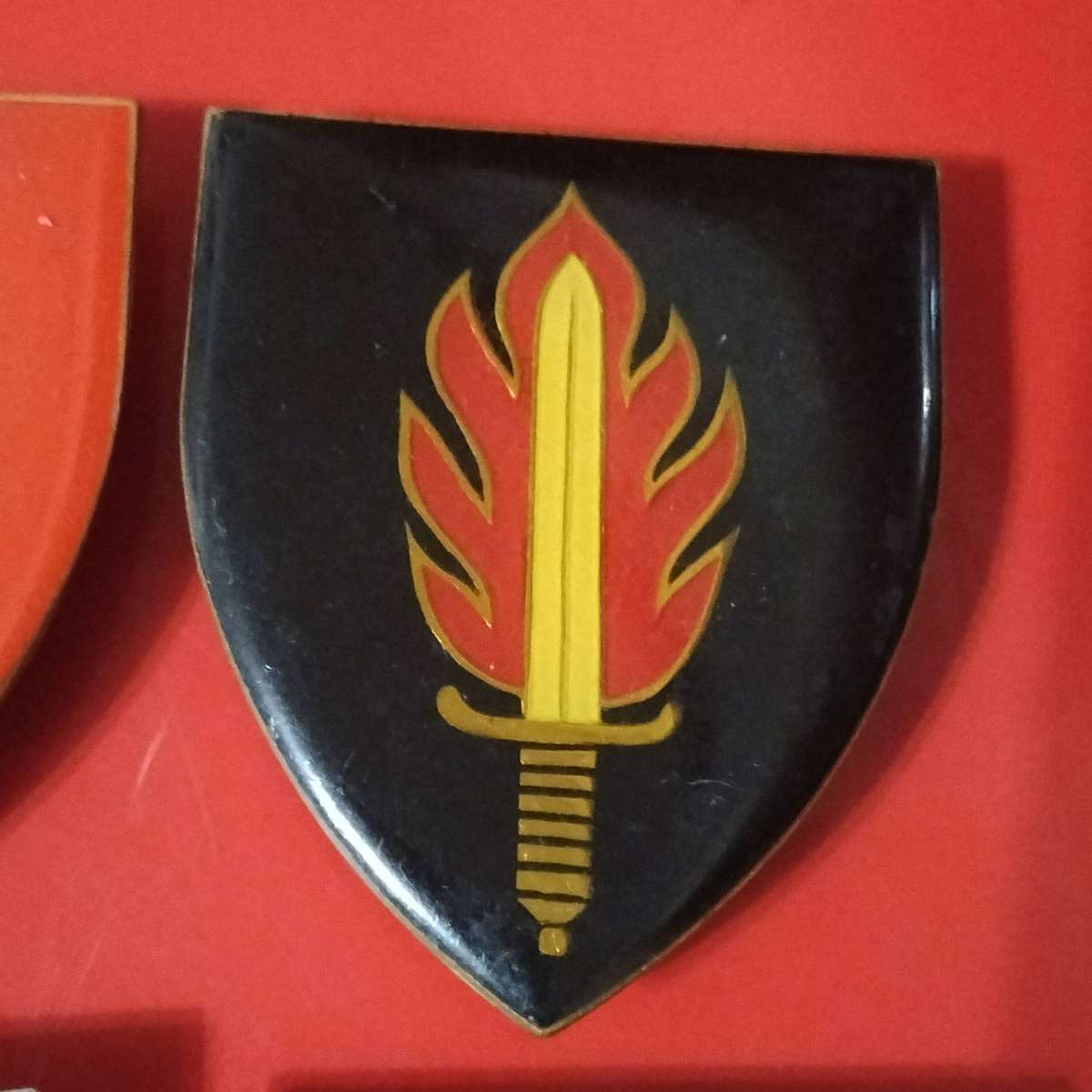 FIVE SADF ARMY BADGES.