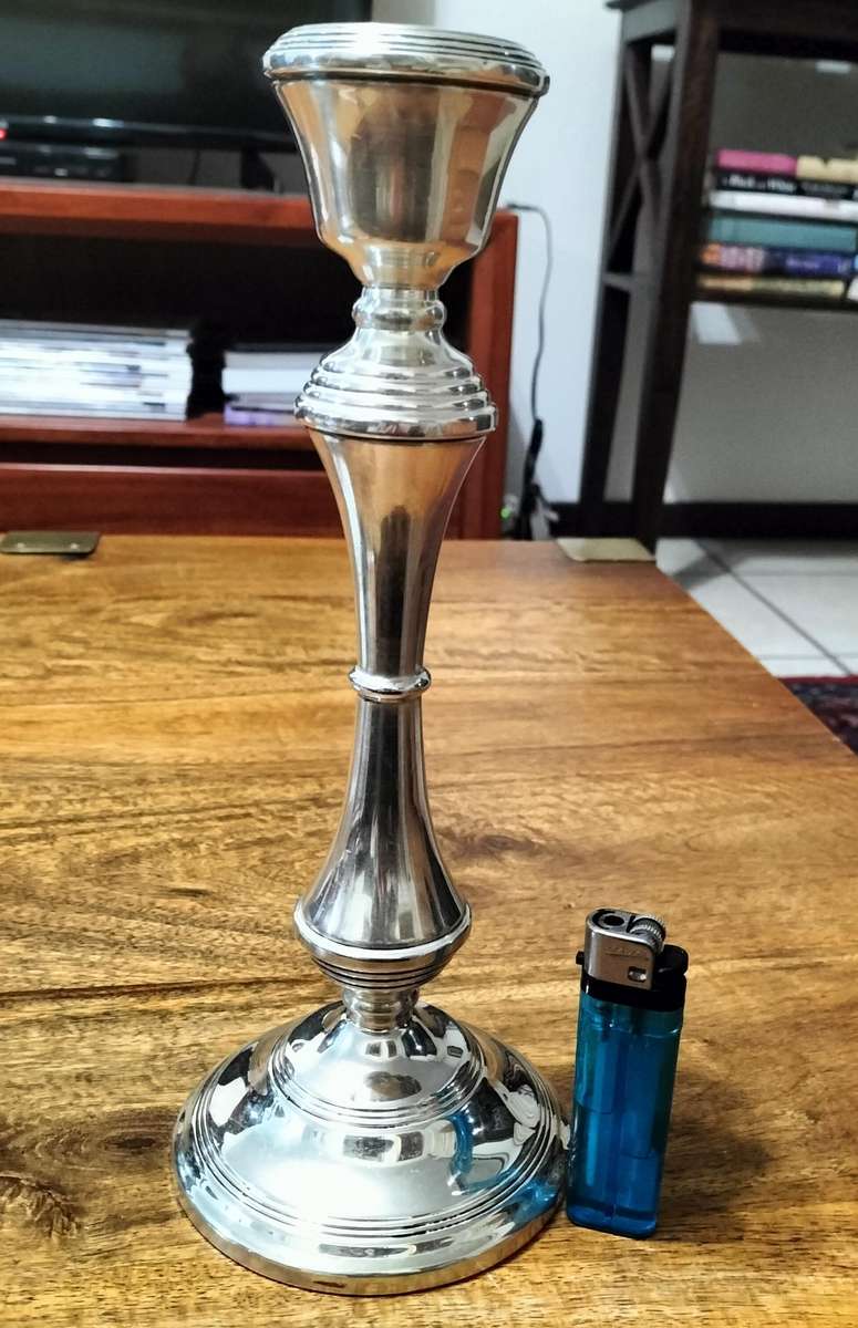 STERLING SILVER CANDLESTICK .