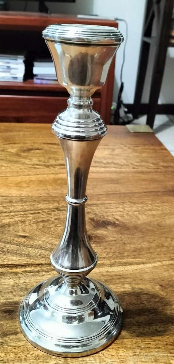 STERLING SILVER CANDLESTICK .