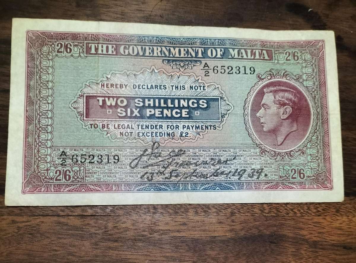 MALTA AND INDIA RARE BANK NOTES.