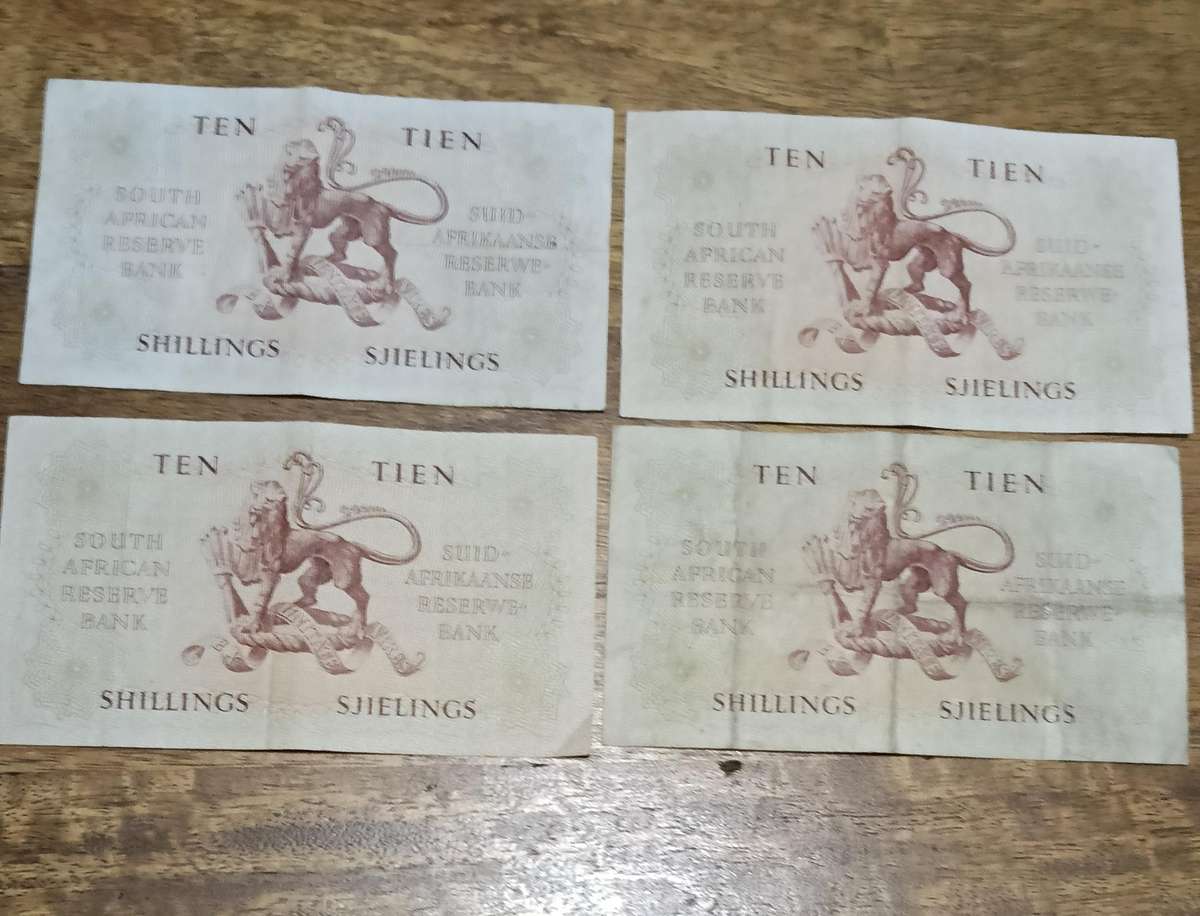 TEN SHILLING S. A.BANK NOTES.