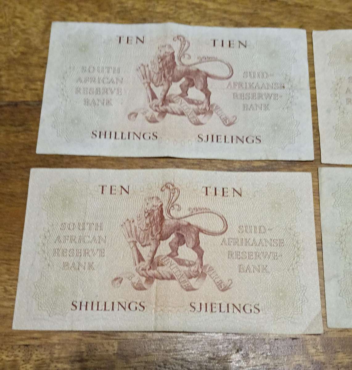 TEN SHILLING S. A.BANK NOTES.