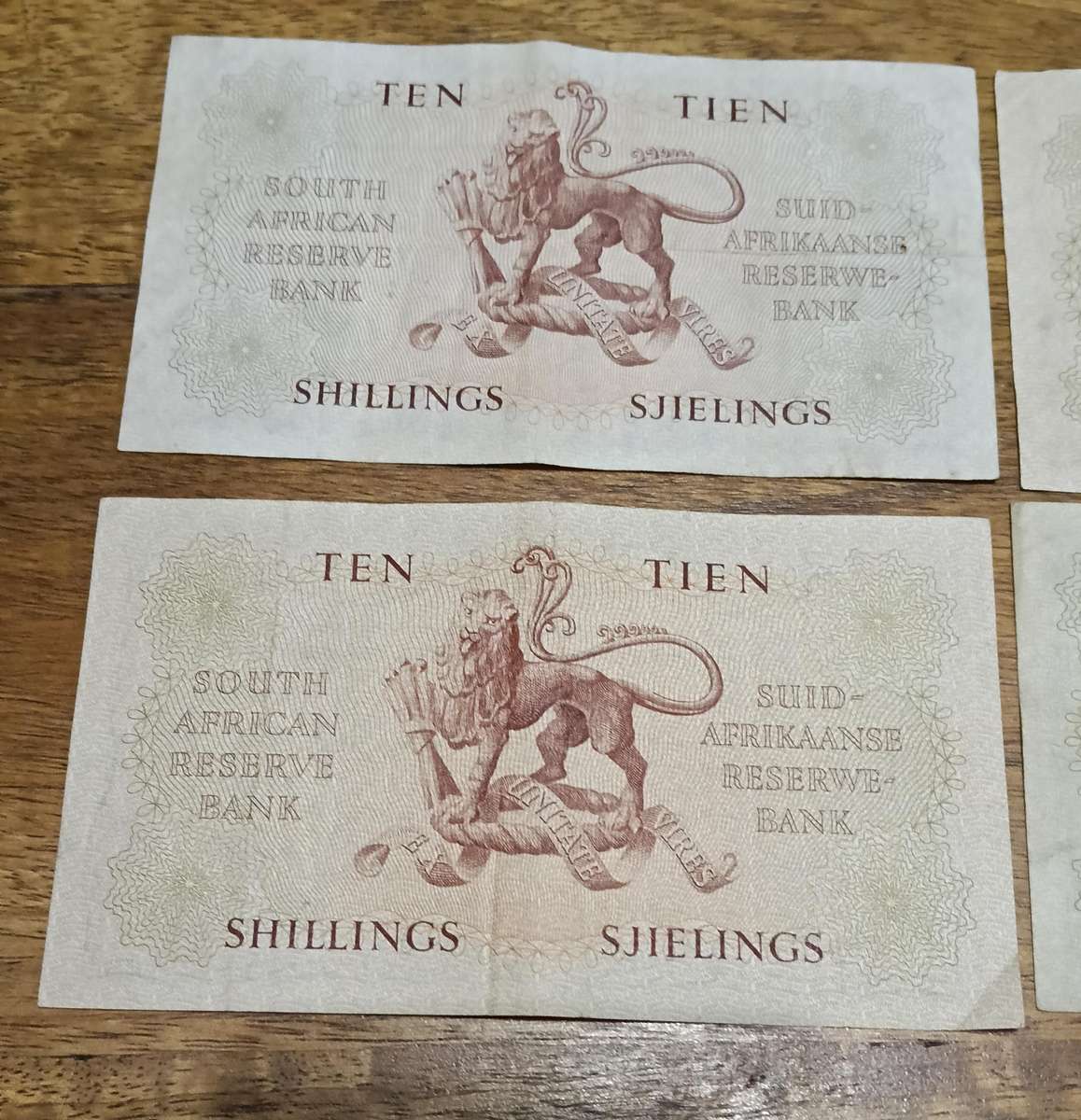 TEN SHILLING S. A.BANK NOTES.