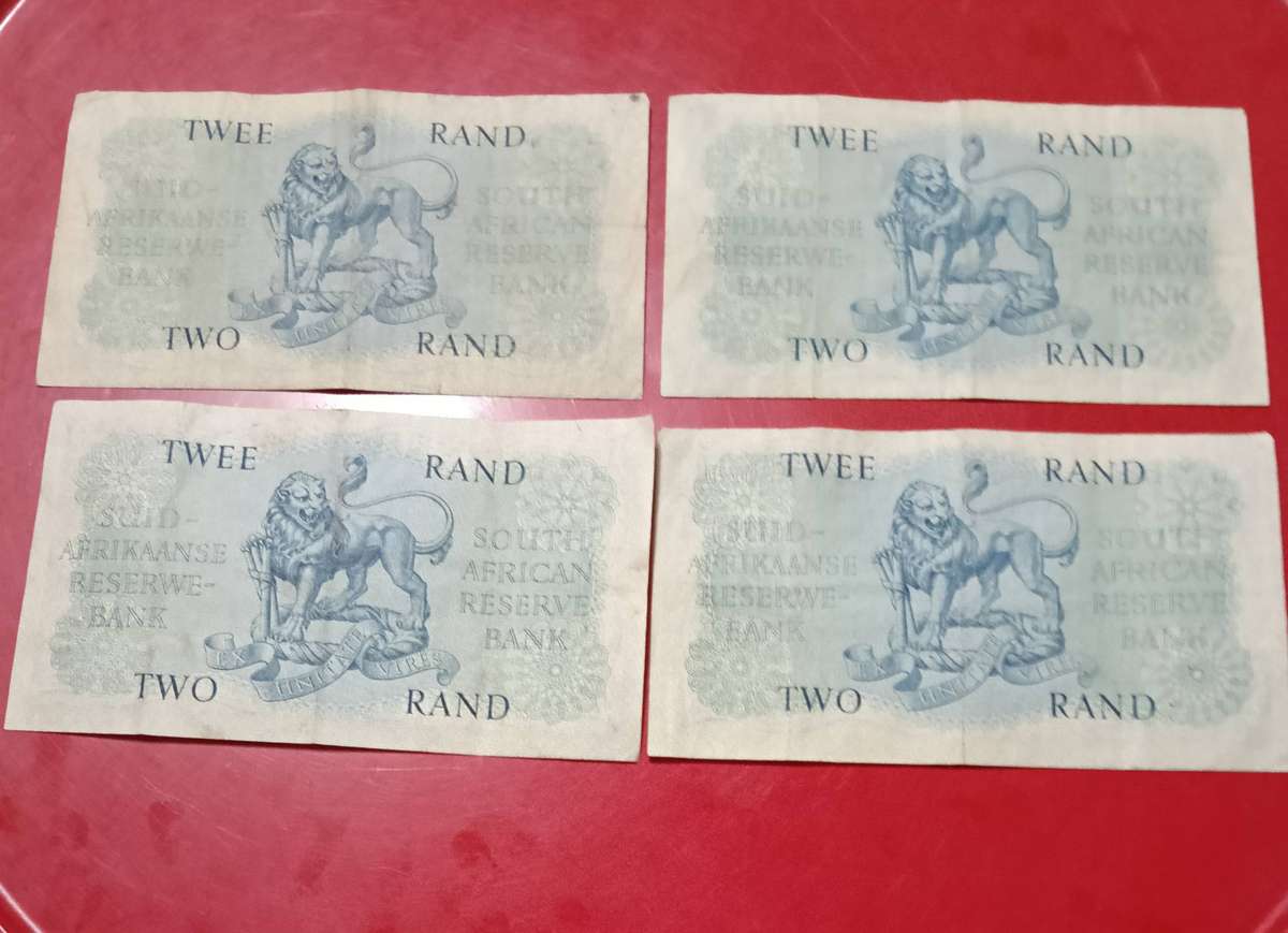 RARE SET FOUR R2 BANK NOTES.