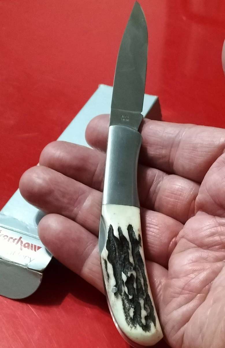 RARE, MODEL 4175, KERSHAW STAG HORN KNIFE.