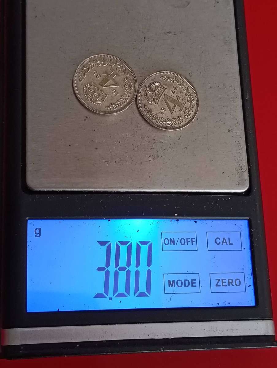 BRITISH MAUNDY COINS, 4D, 1934 AND 1935. RARE MINT CONDITION.