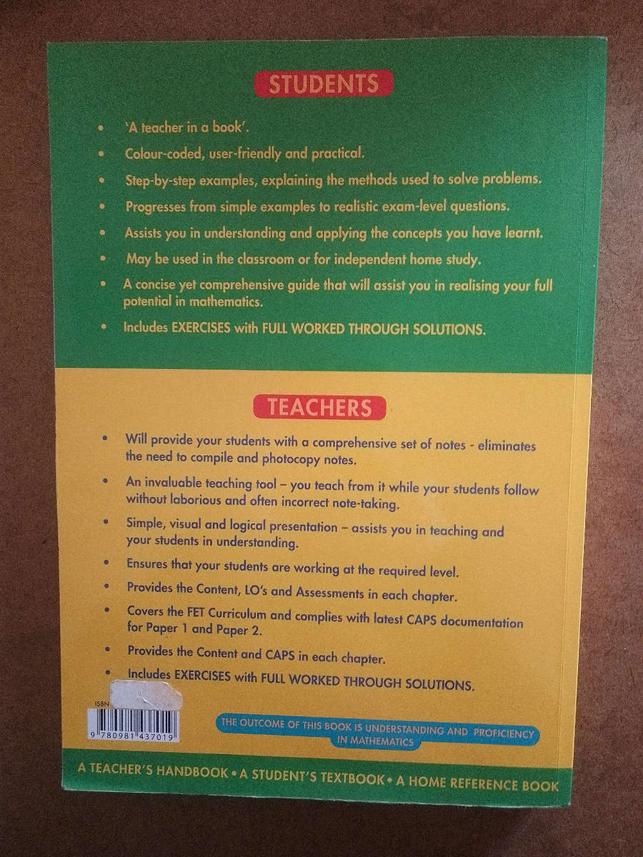 Maths Handbook and Study Guide - Grade 11