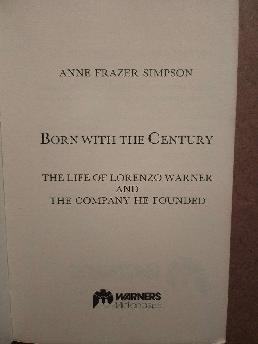 Anne Frazer Simpson - Born with the Century ( autographed first edition 1988 )