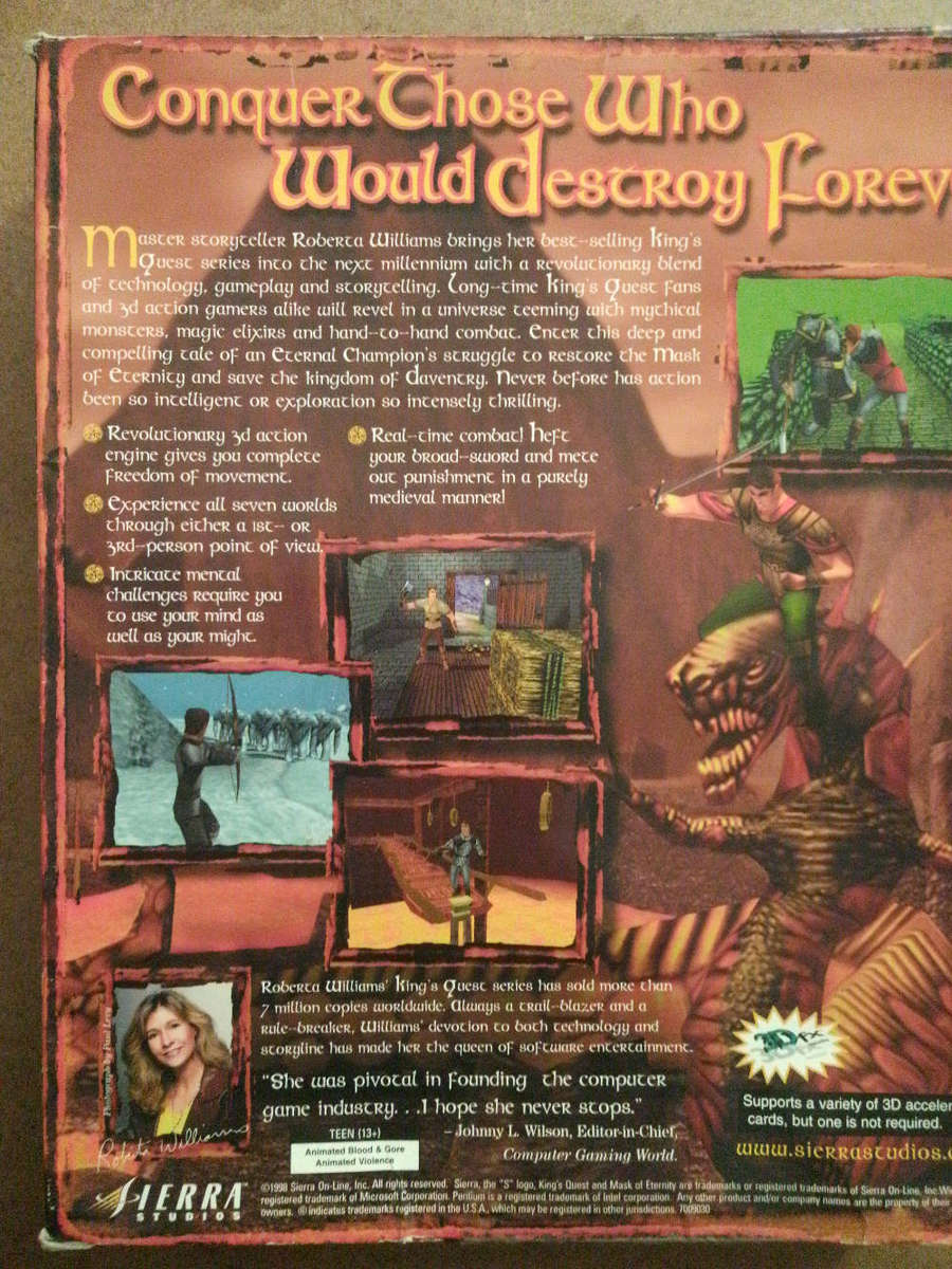 King's Quest - Mask of Eternity ( PC CD-ROM 1998 ) big box