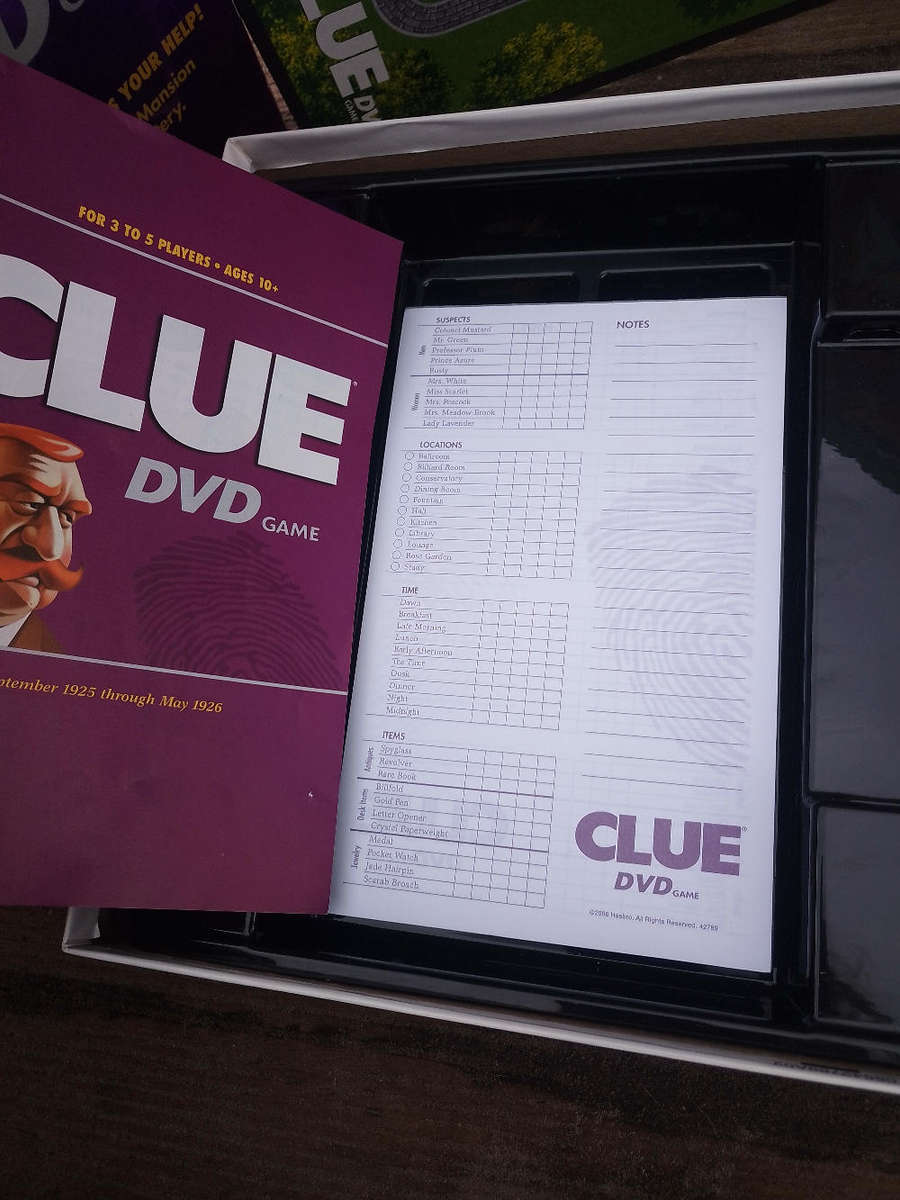 Clue DVD game ( Boardgame )