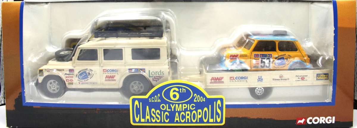 CORGI CLASSIC OLYMPIC ACROPOLIS 2004 - LAND ROVER & MINI RALLY SET - CC99153