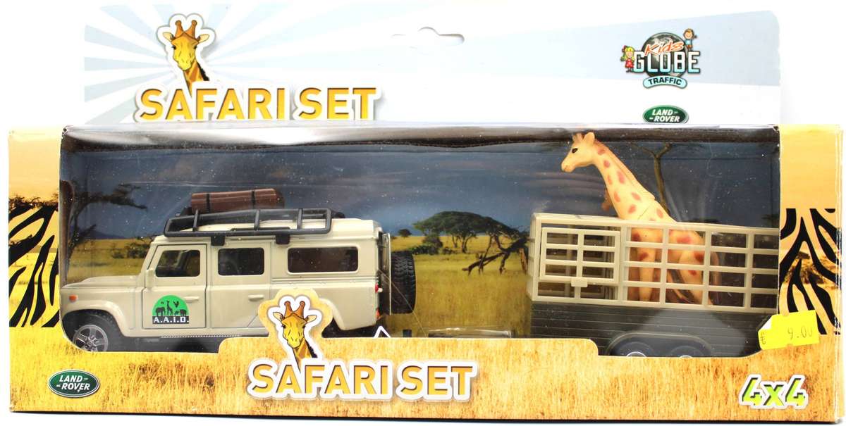 Kid's Globe Traffice - 7x Sets Land Rover Defender & Accessories