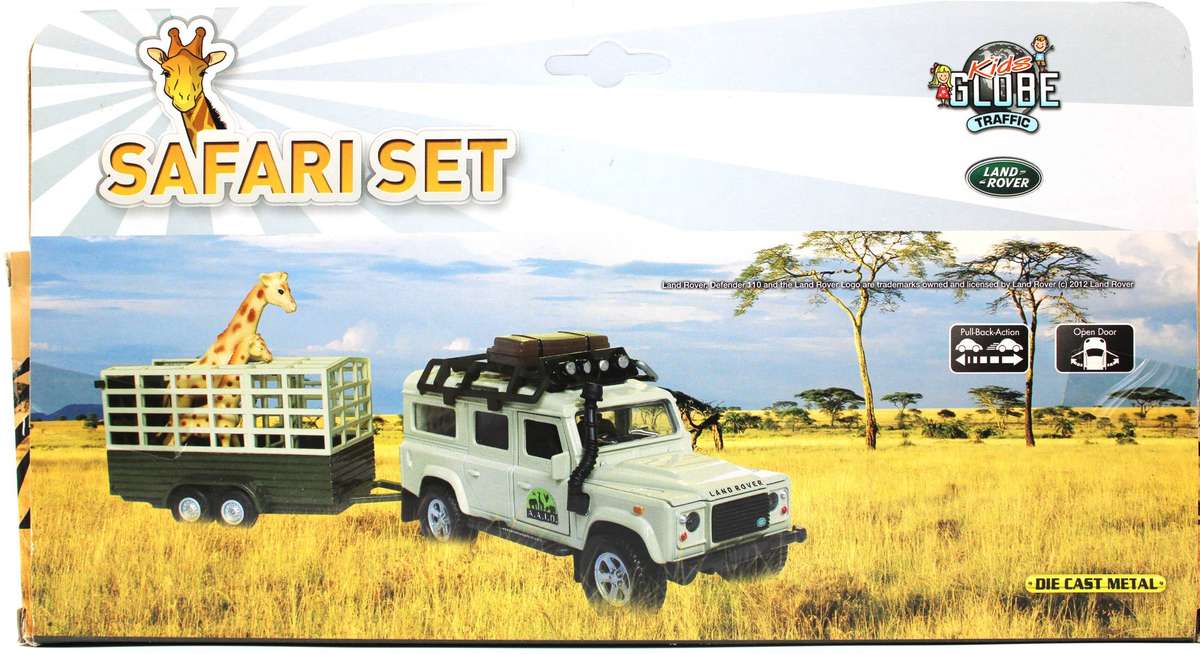Kid's Globe Traffice - 7x Sets Land Rover Defender & Accessories