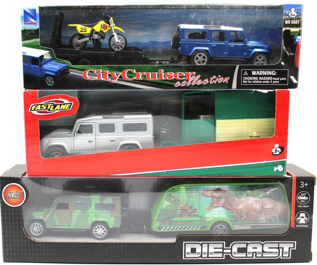 3x Land Rover Diecast Double Sets