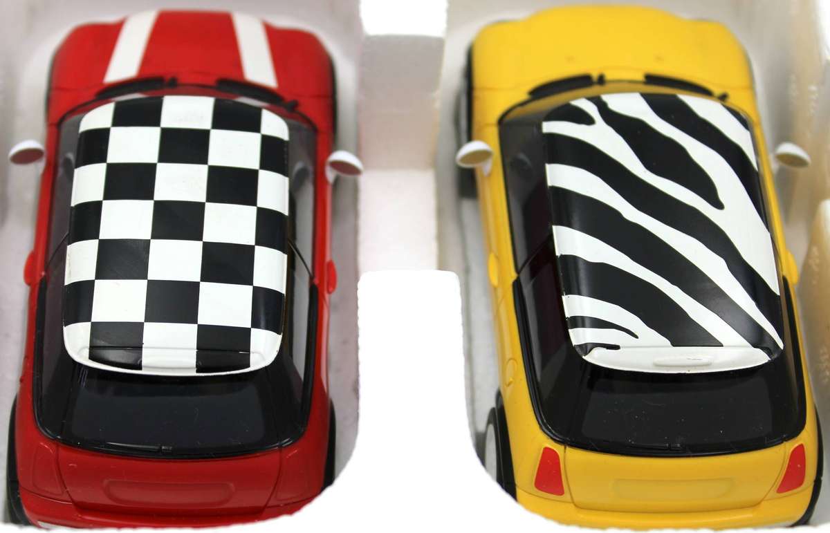 SCALEXTRIC - C2949D - 2x Used Mini Cooper Red and Yellow