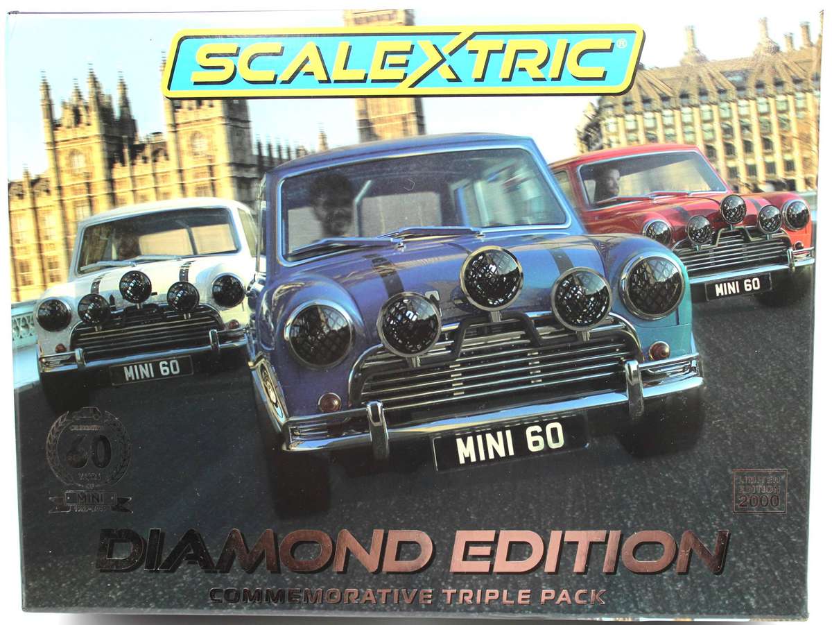SCALEXTRIC - C3040A - 1x 60th DIAMOND LIMITED EDITION of 2000 - MINI TRIPLE TRIPLE PACK