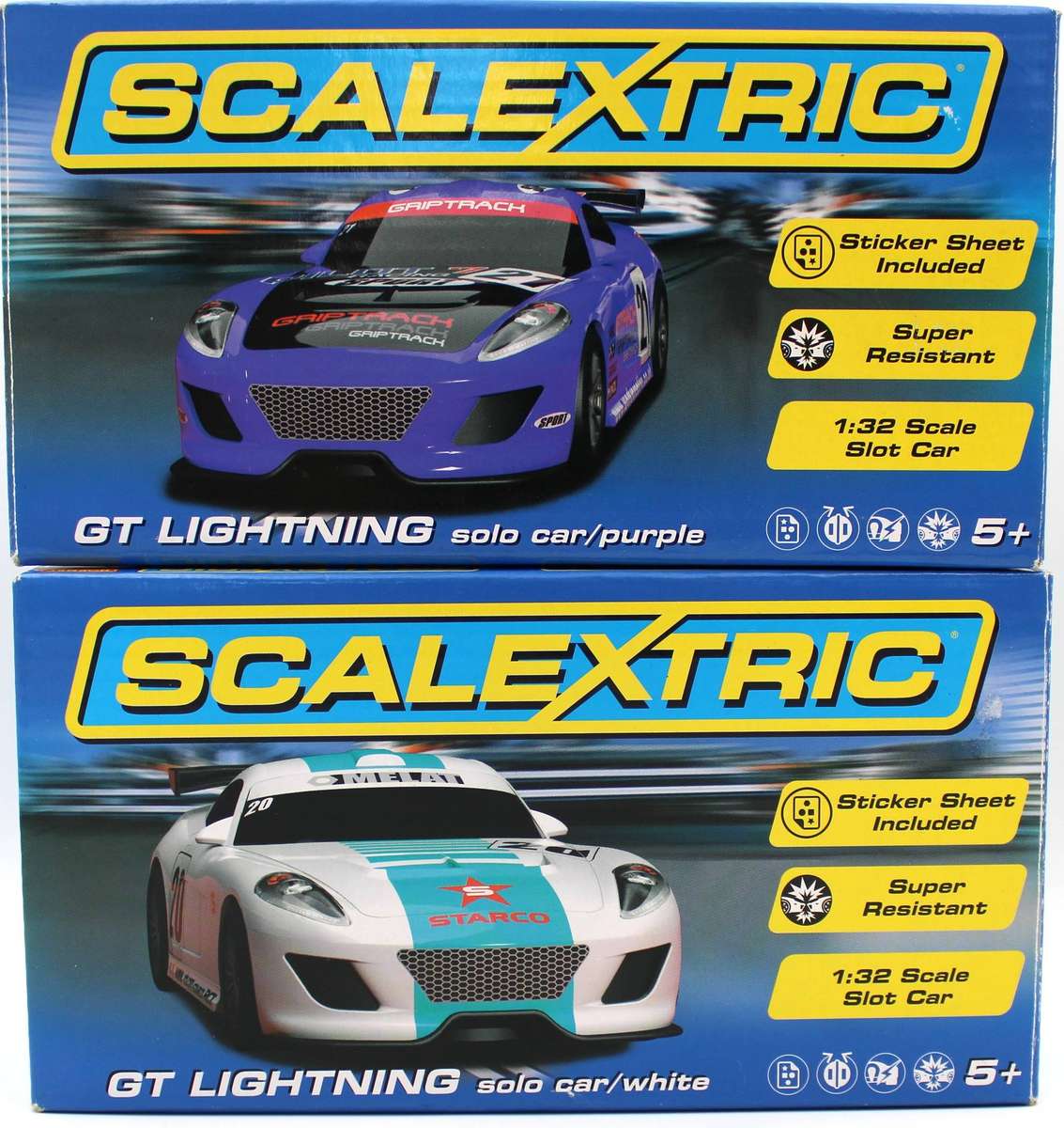 SCALEXTRIC - C3475_C3476 - 2x Used GT Lightning