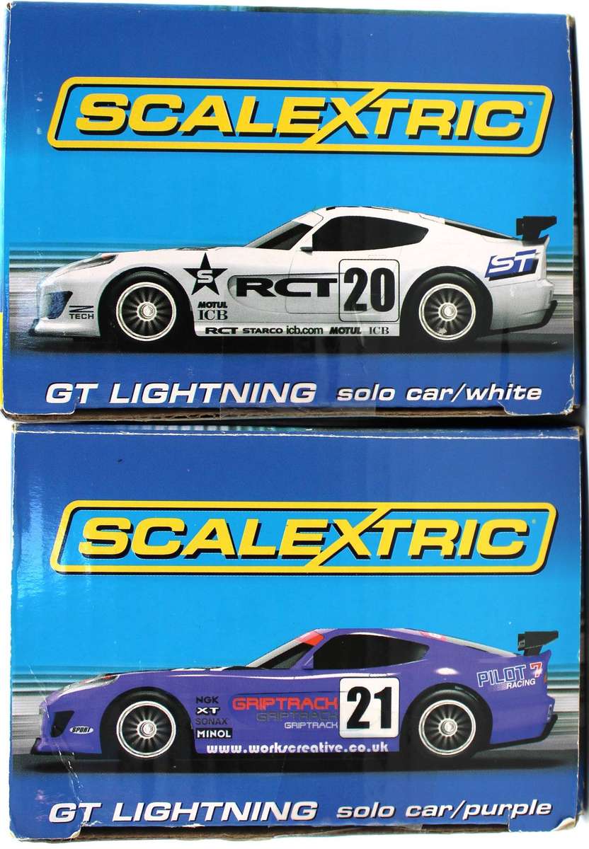 SCALEXTRIC - C3475_C3476 - 2x Used GT Lightning