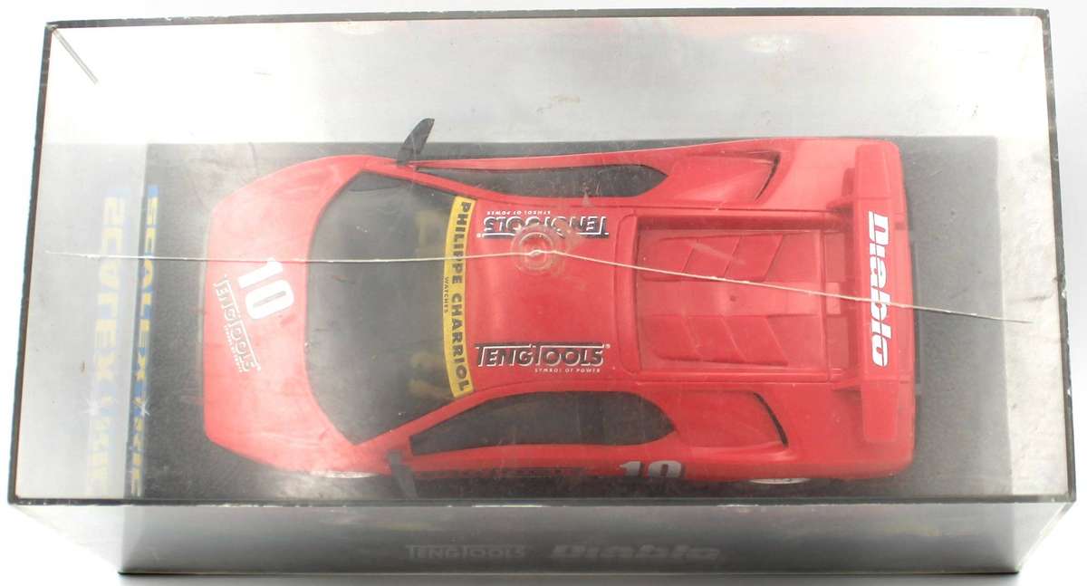 SCALEXTRIC - C2093_ C3526 - 2x Used Lamborghini Diablo TENG TOOLS and Lamborghini Aventador