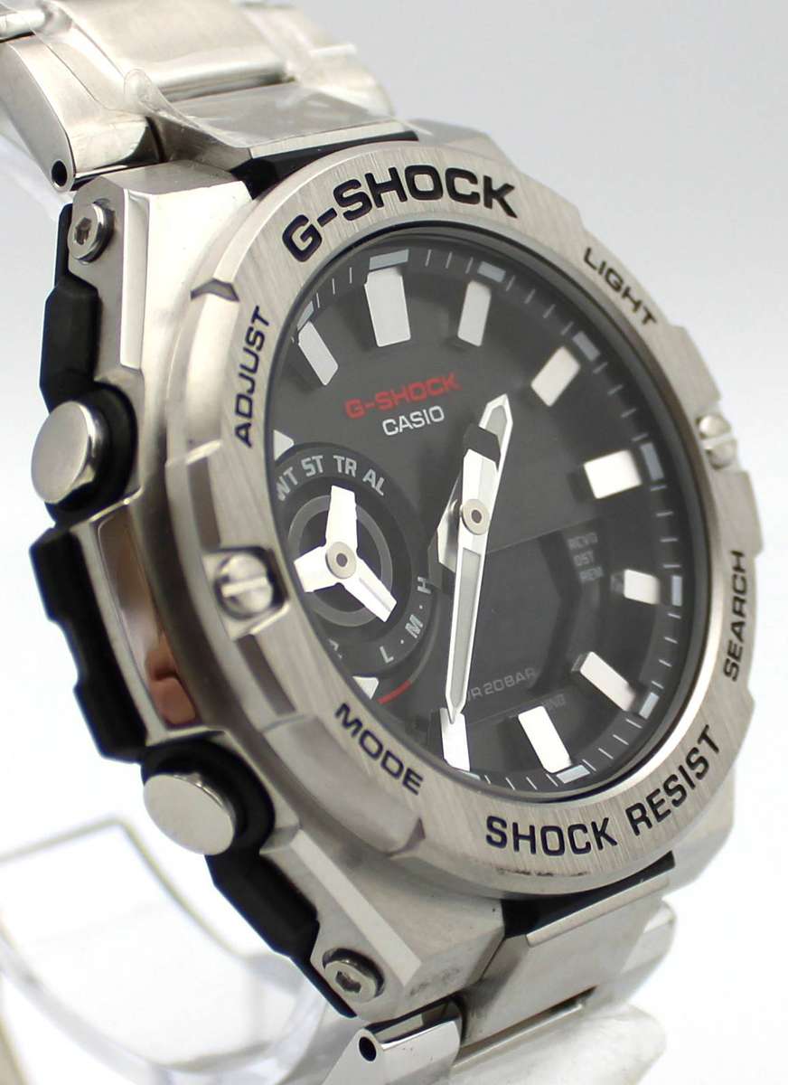 CASIO G-SHOCK G-STEEL - GST-B500D-1AW BLUETOOTH CARBON CORE TOUGH SOLAR STAINLESS WATCH