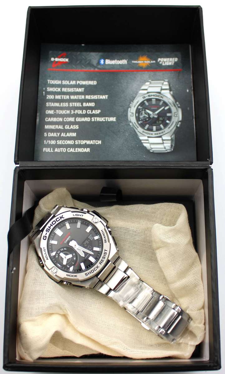 CASIO G-SHOCK G-STEEL - GST-B500D-1AW BLUETOOTH CARBON CORE TOUGH SOLAR STAINLESS WATCH