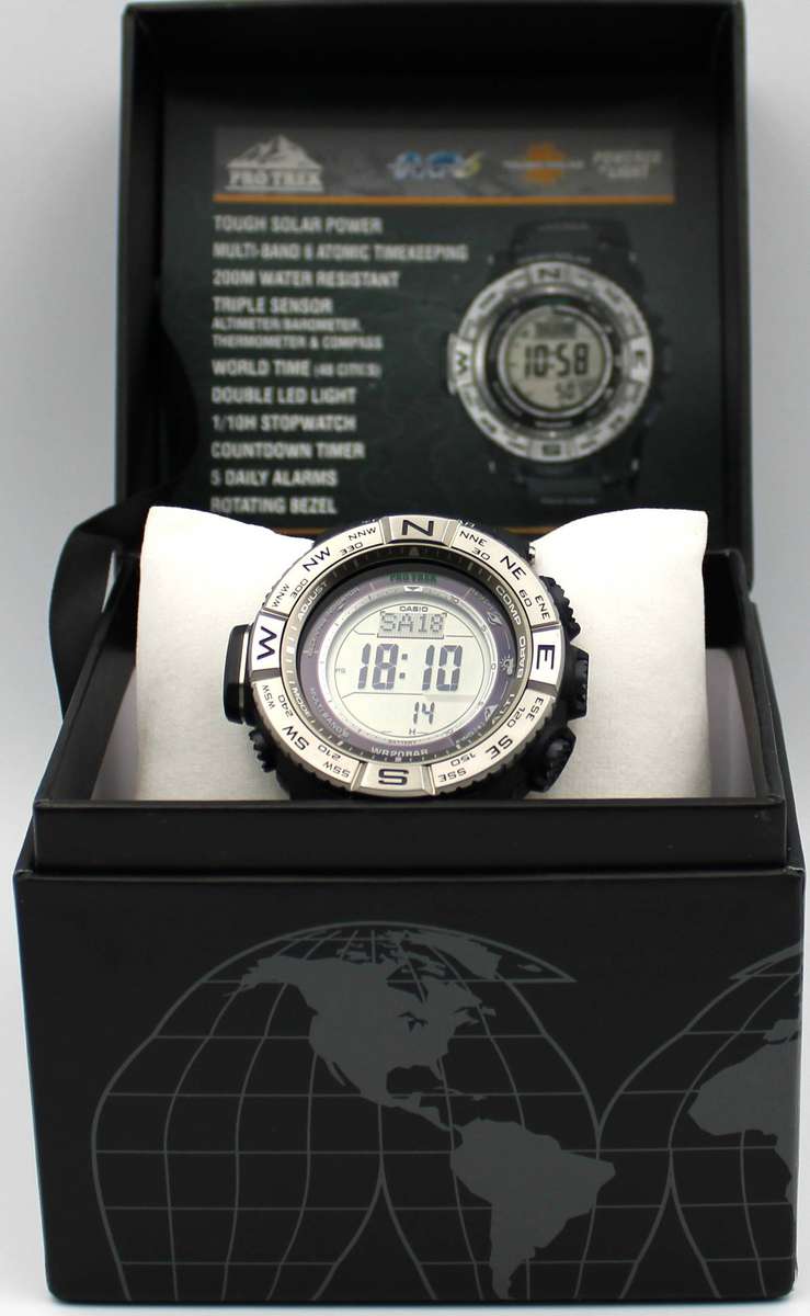 CASIO PRO TREK MULTIBAND TOUGH SOLAR - PRW-3500-1WC WATCH - UNUSED