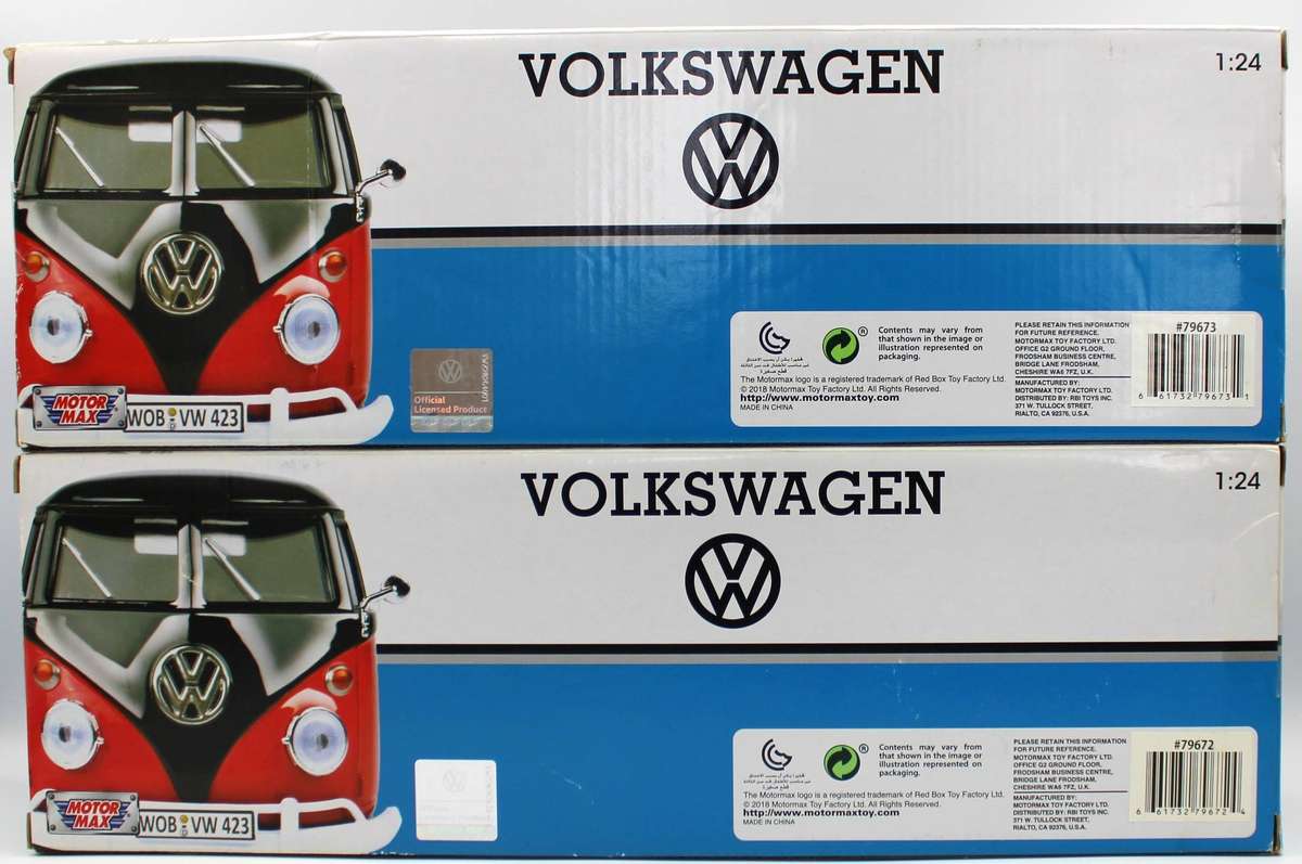 MOTORMAX 1:24 - VW VOLKSWAGEN KOMBI DOUBLE SETS - GREAT!