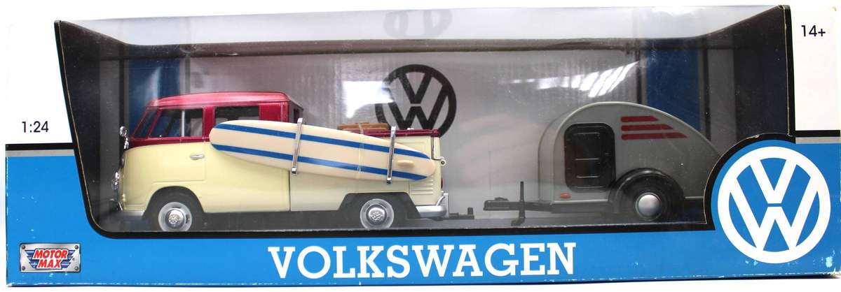 MOTORMAX 1:24 - VW VOLKSWAGEN KOMBI DOUBLE SETS - GREAT!