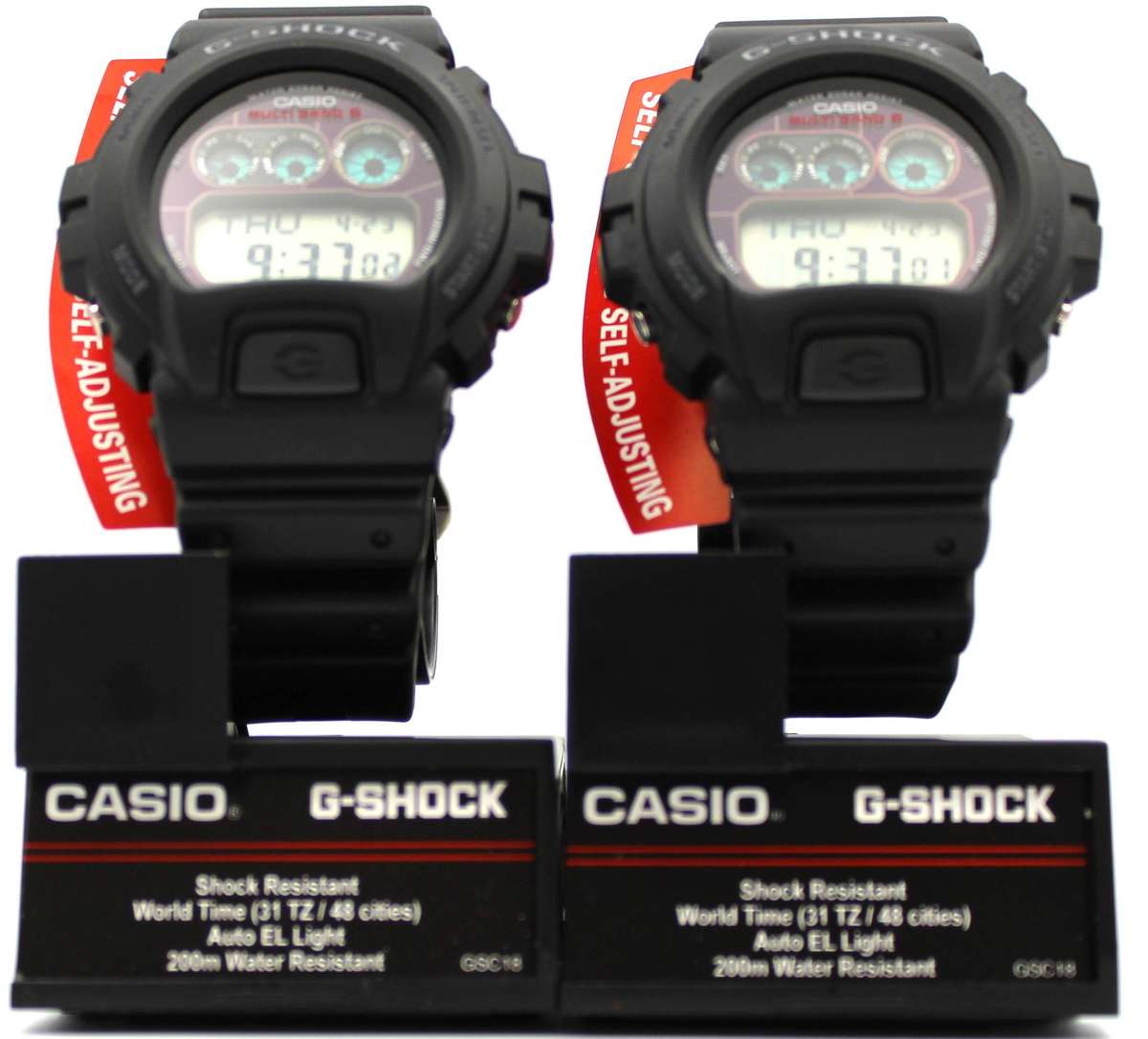 TWIN CASIO G-SHOCK MULTI-BAND 6 TOUGH SOLAR WATCHES - GW-6900-1CF