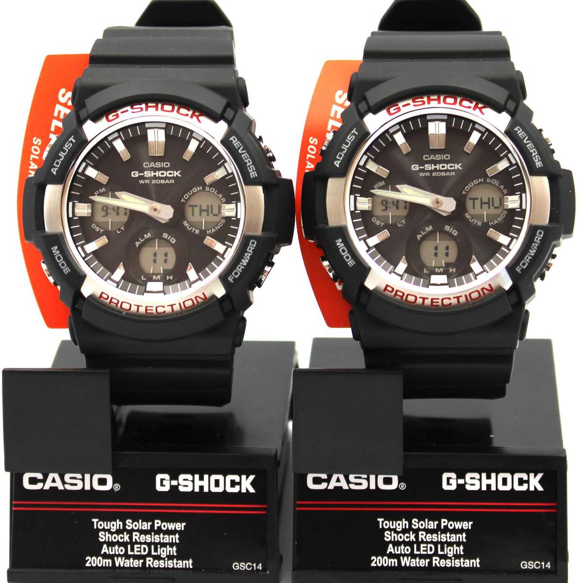 CASIO TWIN G-SHOCK TOUGH SOLAR WATCHED -  GAS-100-ACR