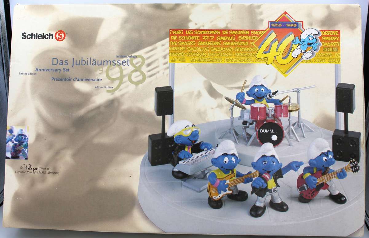 SMURF SCARCE 1998 40th ANNIVERSARY BAND SET