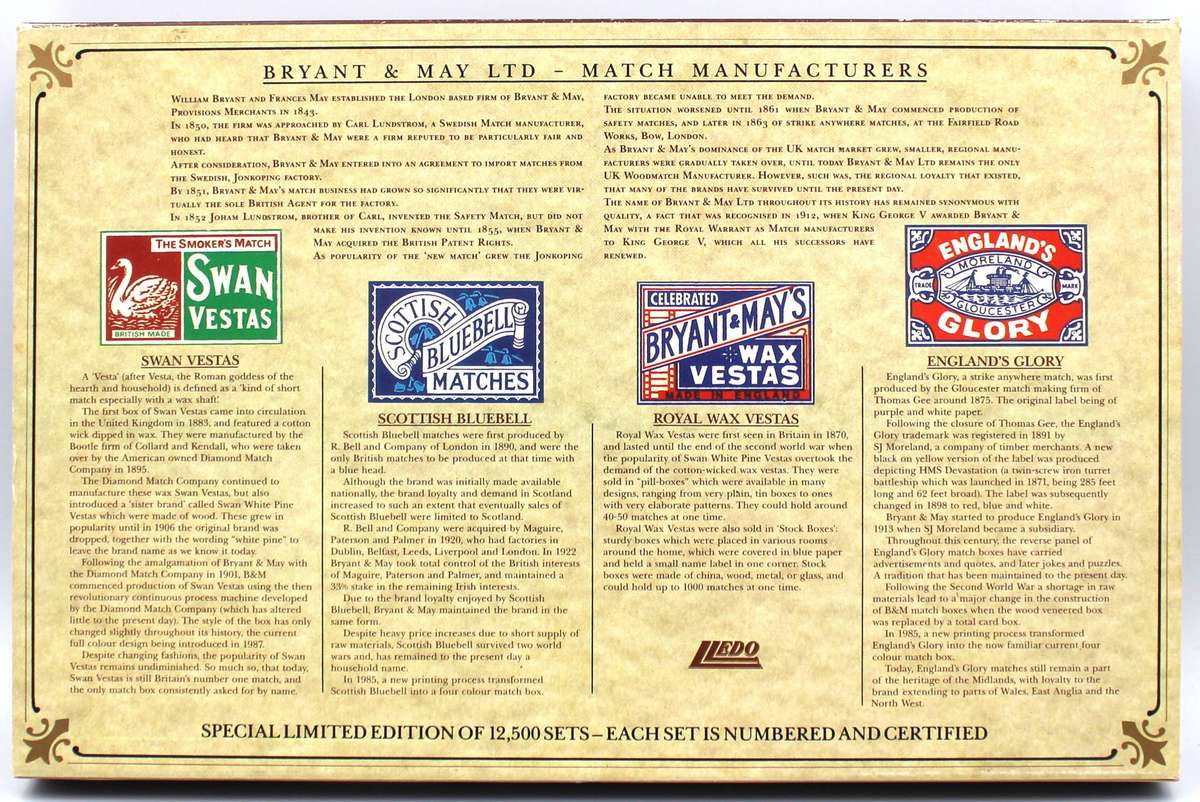LLEDO - LIMITED EDITION BRYANT & MAY DIECAST SET - 4 VEHICLES