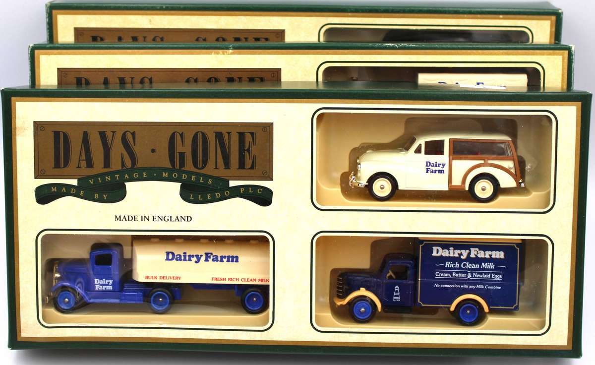 LLEDO - 3x DAIRY DIECAST SETS - 9 VEHICLES - 1 LIMITED EDITION