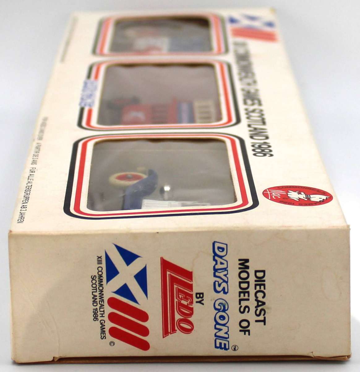 LLEDO DIECAST SET- 13TH COMMONWEALTH GAMES SCOTLAND 1986 - 3 VEHICLES