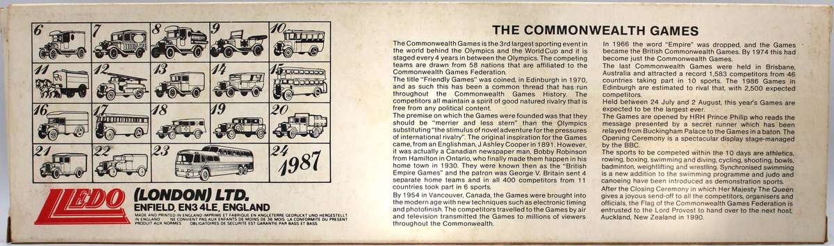 LLEDO DIECAST SET- 13TH COMMONWEALTH GAMES SCOTLAND 1986 - 3 VEHICLES